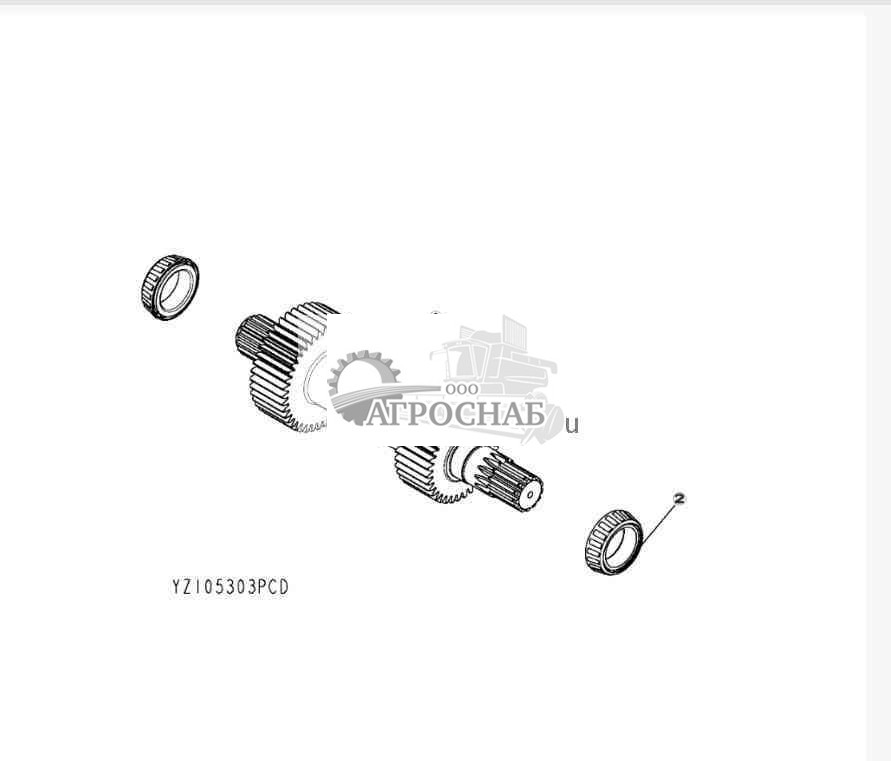 YZ105303 Вал первой ступени в сборе 